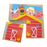 Wooden Cube Puzzle 4PCS Wooden Cube Puzzle 4PCS